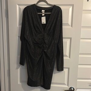NWT H&M Sparkly Black Dress